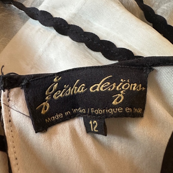 Sleeveless Black and white knee-length Anthropologie dress Size 12 - Picture 3 of 4